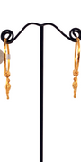22K Gold Designer Hoop Earrings