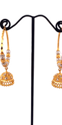 22K Gold Two-tone Designer Hoop Earrings