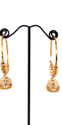 22K Gold Two-tone Designer Hoop Earrings