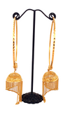 22K Gold Designer Hoop Earrings