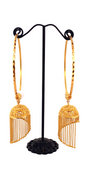 22K Gold Designer Hoop Earrings