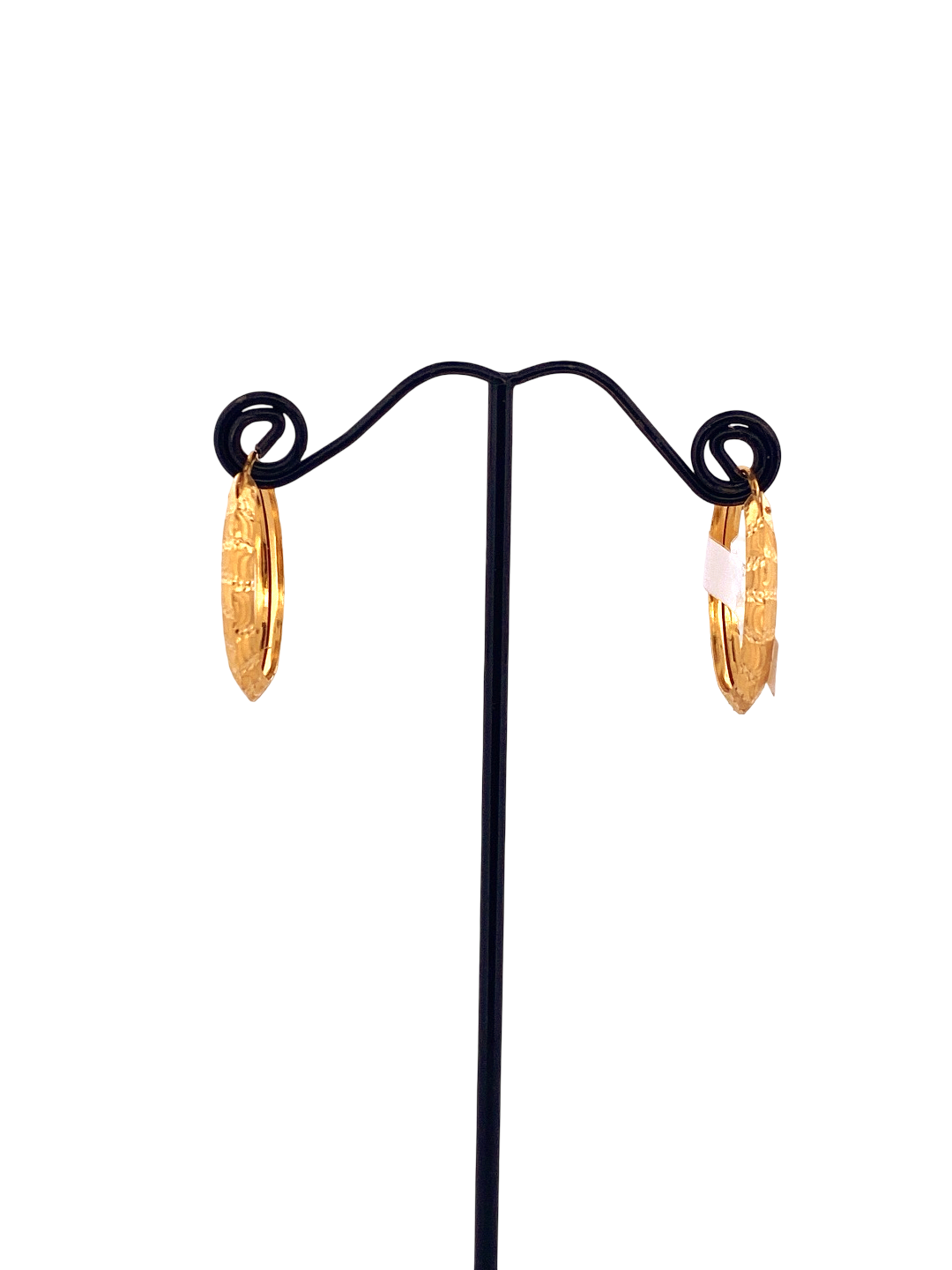22K Gold Designer Hoop Earrings