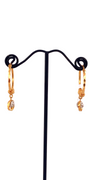 22K Gold Two-tone Designer Hoop Earrings