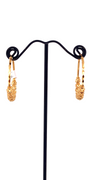 22K Gold Designer Hoop Earrings