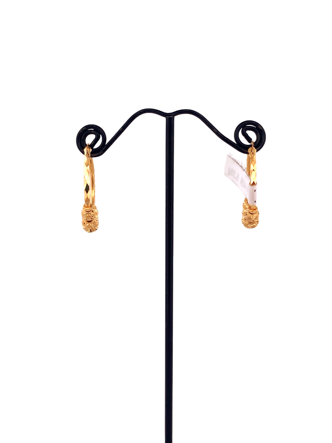 22K Gold Designer Hoop Earrings