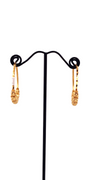 22K Gold Designer Hoop Earrings