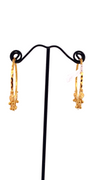 22K Gold Designer Hoop Earrings