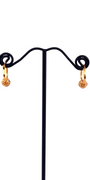 22K Gold CZ Designer Hoop Earrings