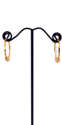 22K Gold Two-tone Designer Hoop Earrings