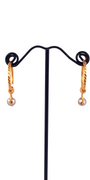 22K Gold Two-tone Designer Hoop Earrings
