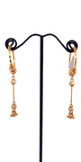 22K Gold Two-tone Designer Hoop Earrings