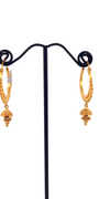 22K Gold Designer Hoop Earrings