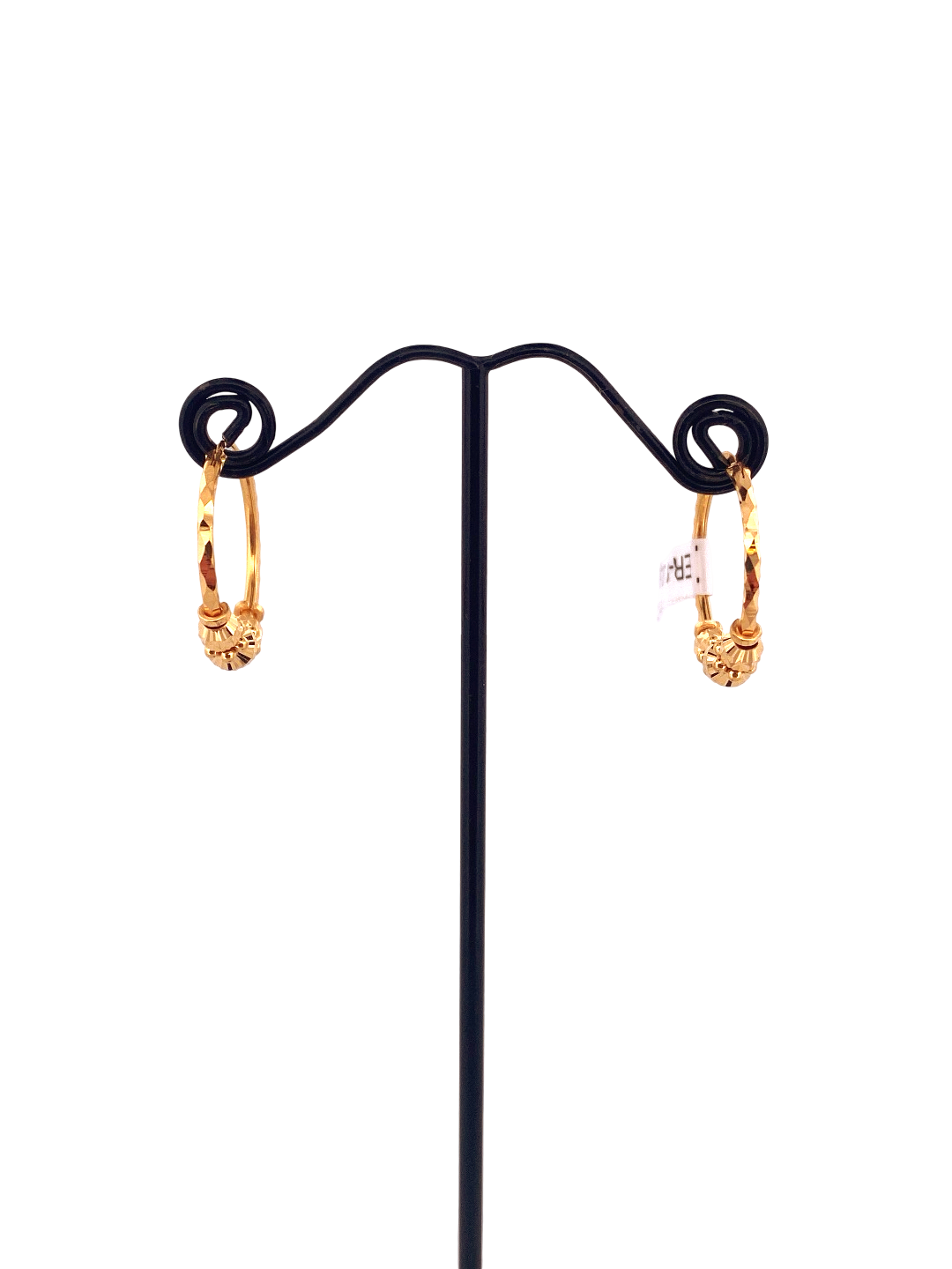 22K Gold Designer Hoop Earrings