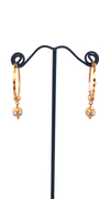 22K Gold Two-tone Designer Hoop Earrings