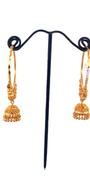 22K Gold Designer Hoop Earrings