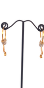 22K Gold Two-tone Designer Hoop Earrings