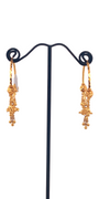 22K Gold Designer Hoop Earrings