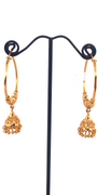 22K Gold Designer Hoop Earrings