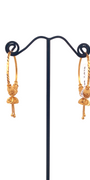 22K Gold Designer Hoop Earrings
