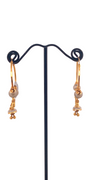 22K Gold Two-tone Designer Hoop Earrings