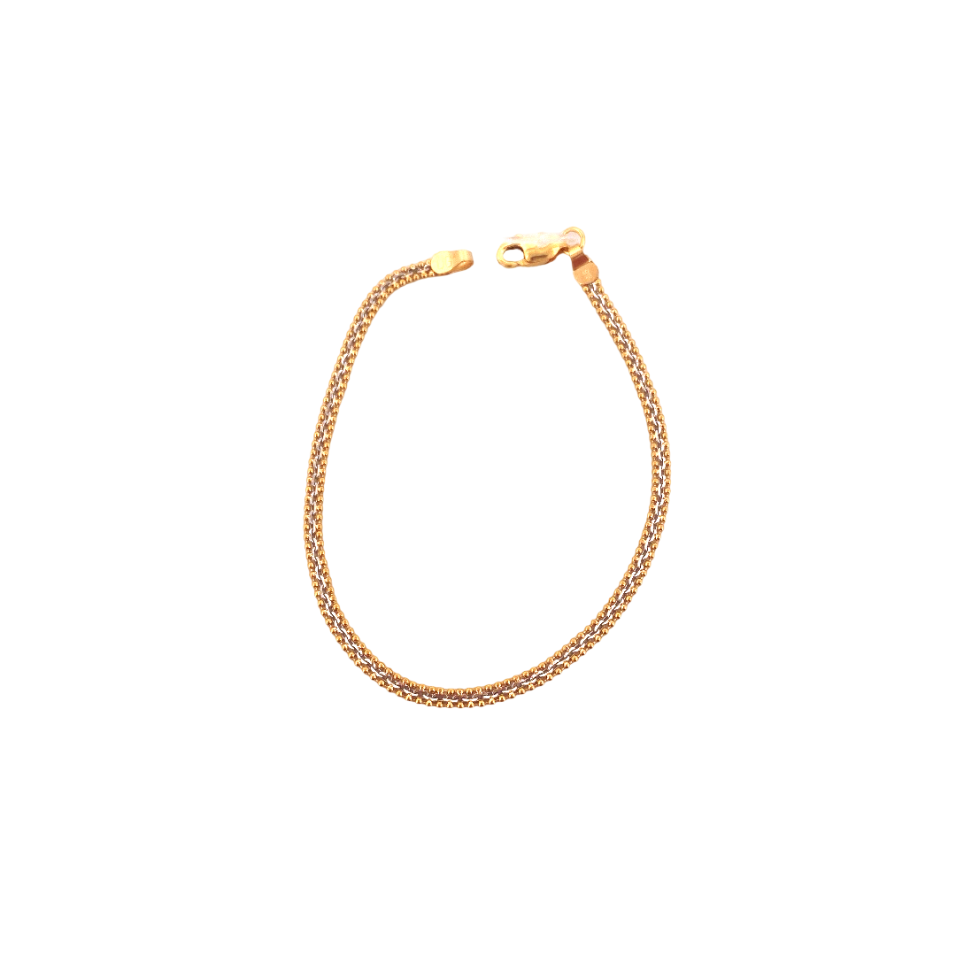 22K Gold Two-tone Designer Ladies Bracelet