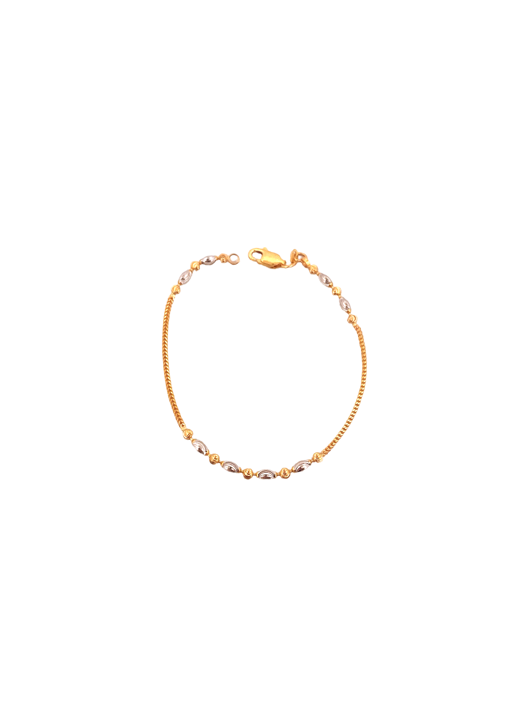 22K Gold Two-tone Designer Ladies Bracelet