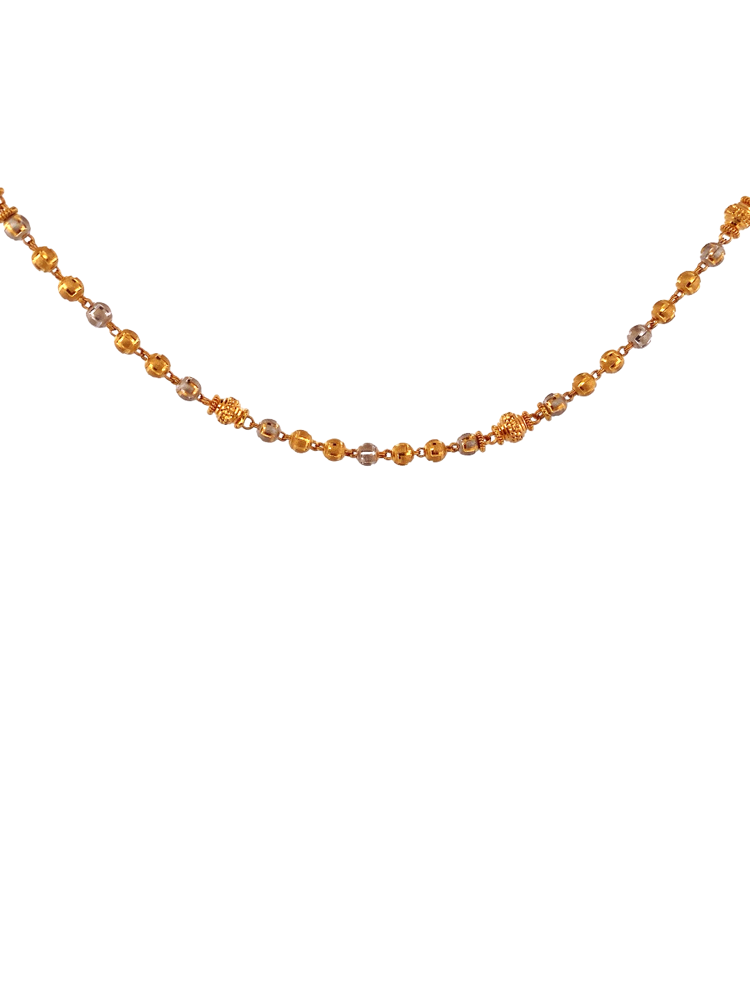 18'' 22K Gold Two-tone Designer Chain