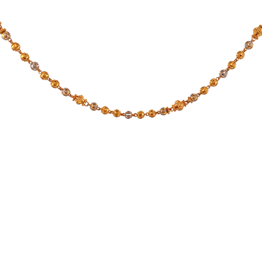 18'' 22K Gold Two-tone Designer Chain