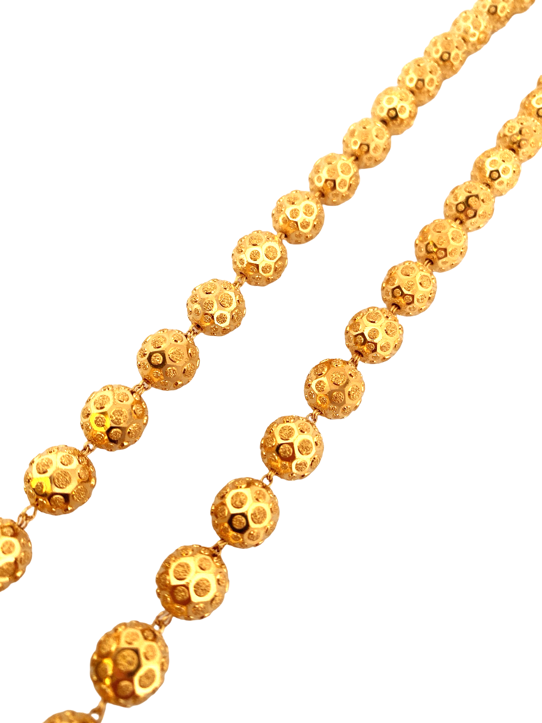 30''  22K Gold Bead Designer Chain