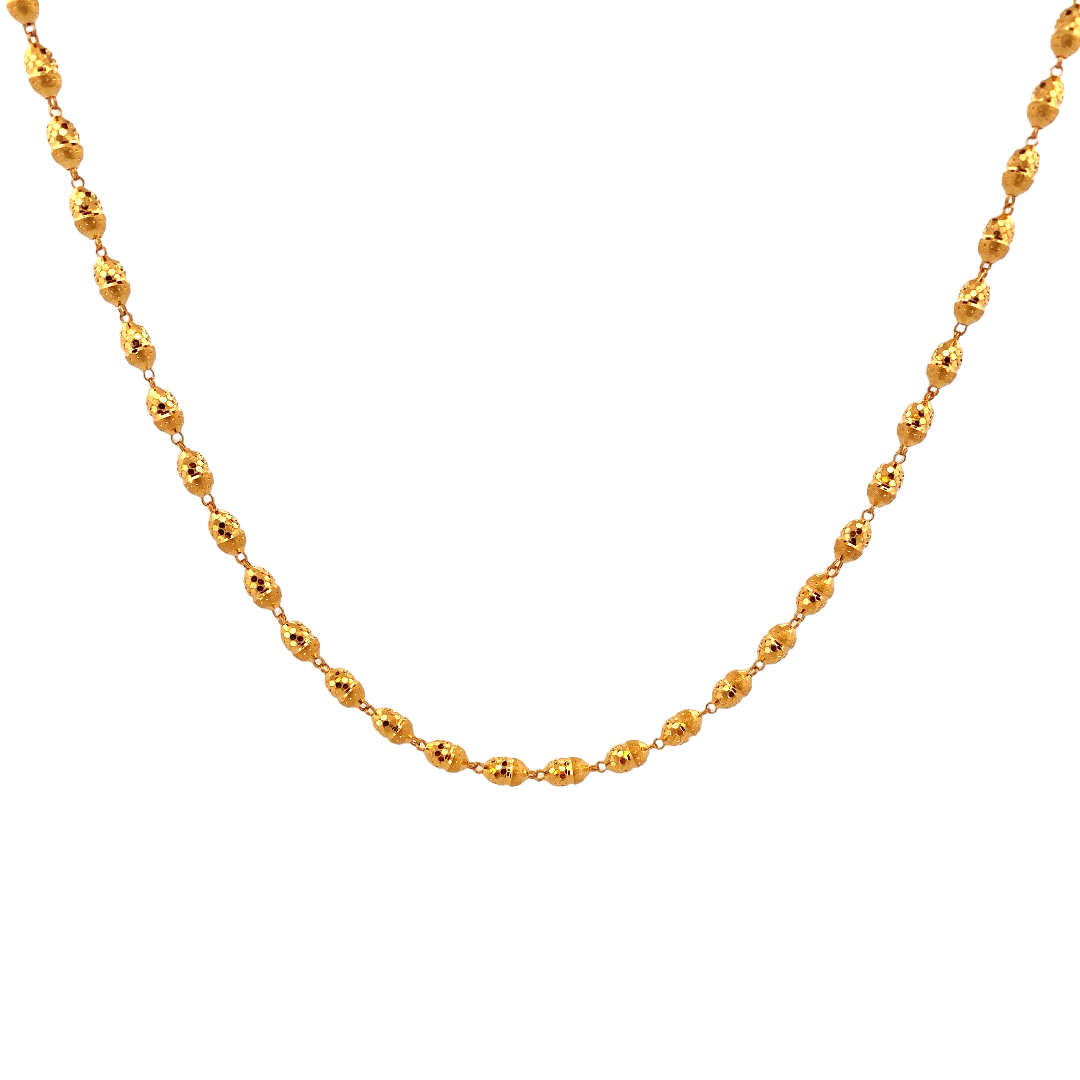 26'' 22K Gold Bead Designer Chain