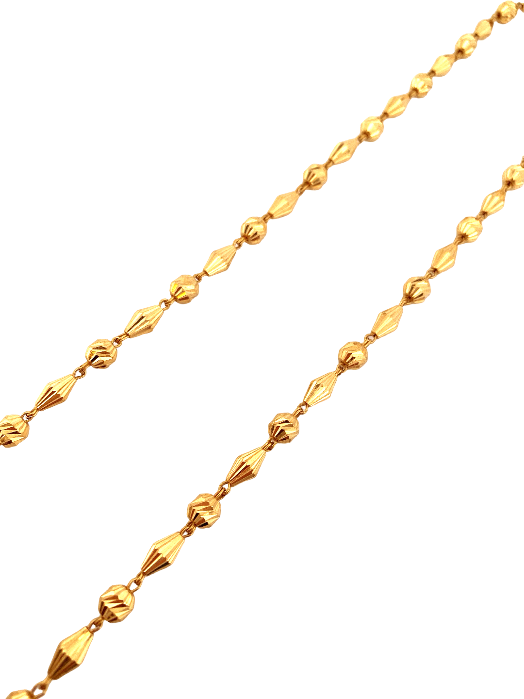 28'' 22K Gold Bead Designer Chain