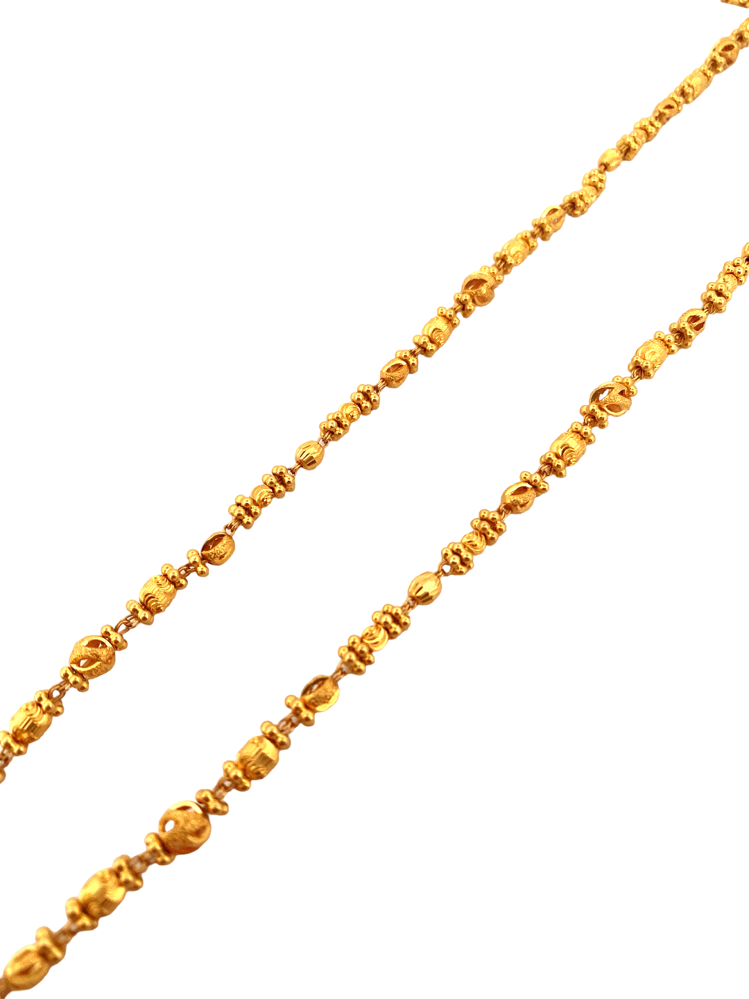 28'' 22K Gold Bead Designer Chain