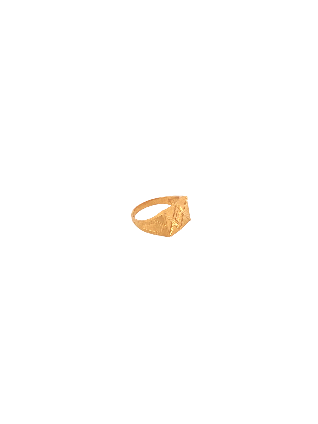 22K Gold Laser Cut Designer Men's Ring