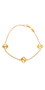 22K Gold Flower Designer Ladies Bracelet
