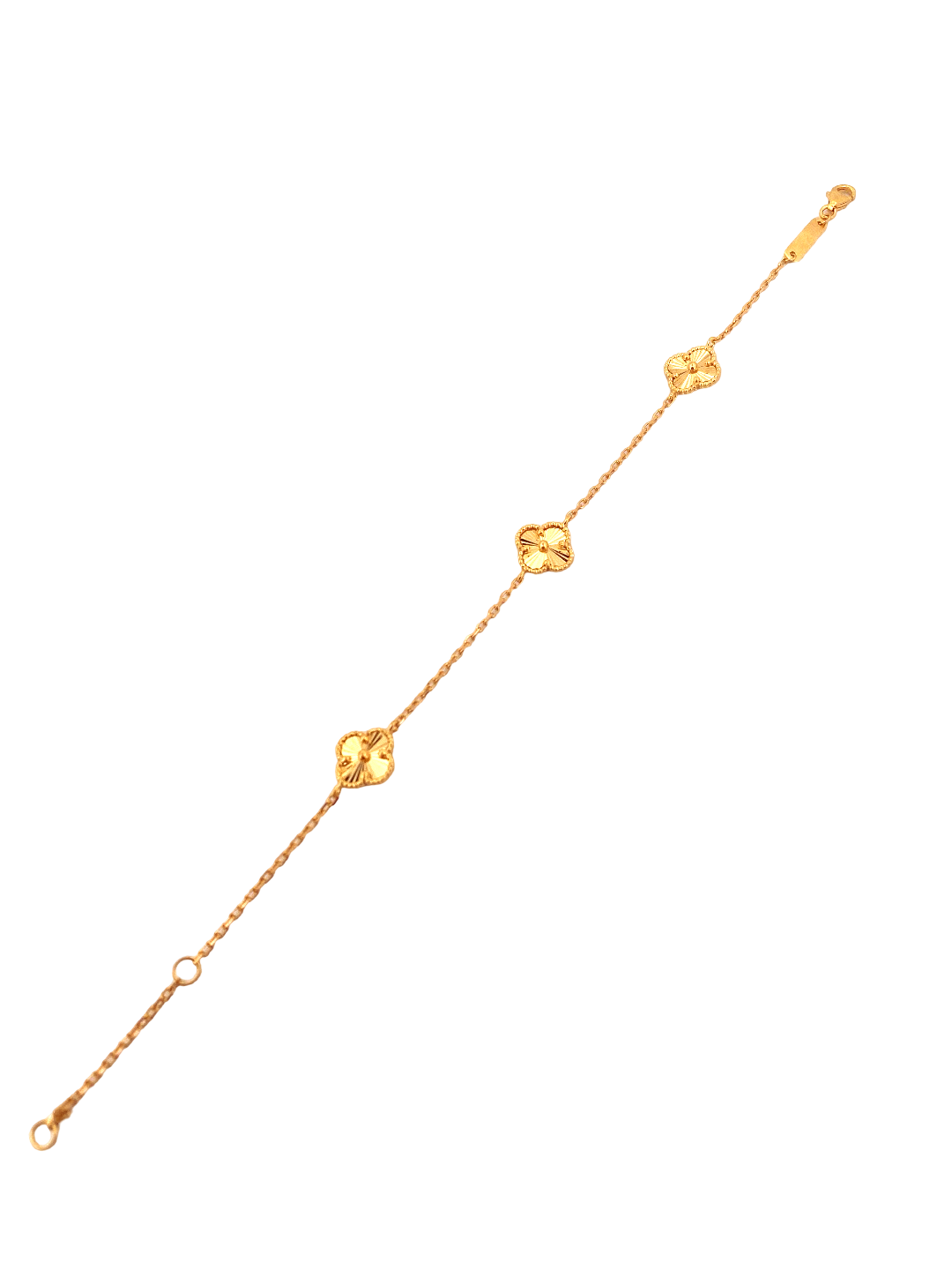 22K Gold Flower Designer Ladies Bracelet