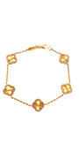 22K Gold Flower CZ Designer Ladies Bracelet