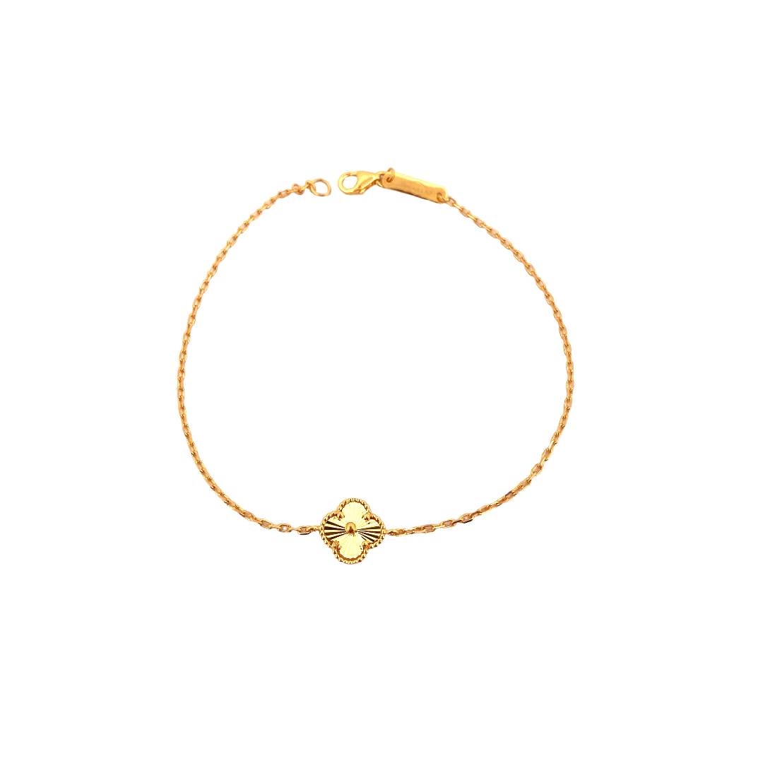 22K Gold Flower Designer Ladies Bracelet