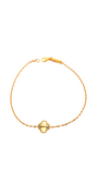 22K Gold Flower Designer Ladies Bracelet