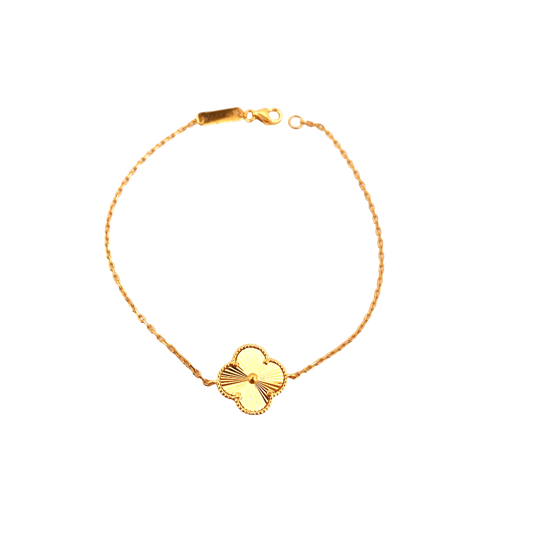 22K Gold Flower Designer Ladies Bracelet