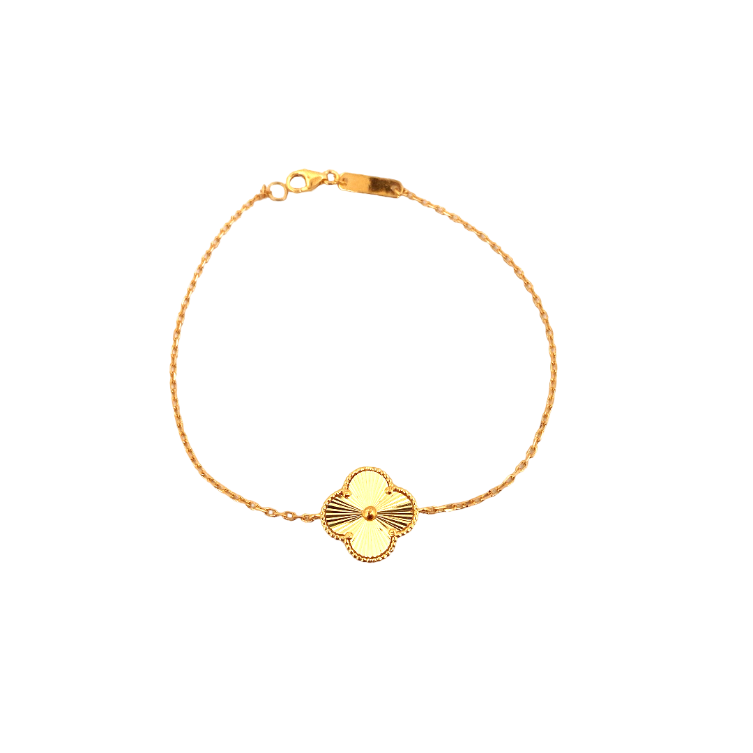 22K Gold Flower Designer Ladies Bracelet