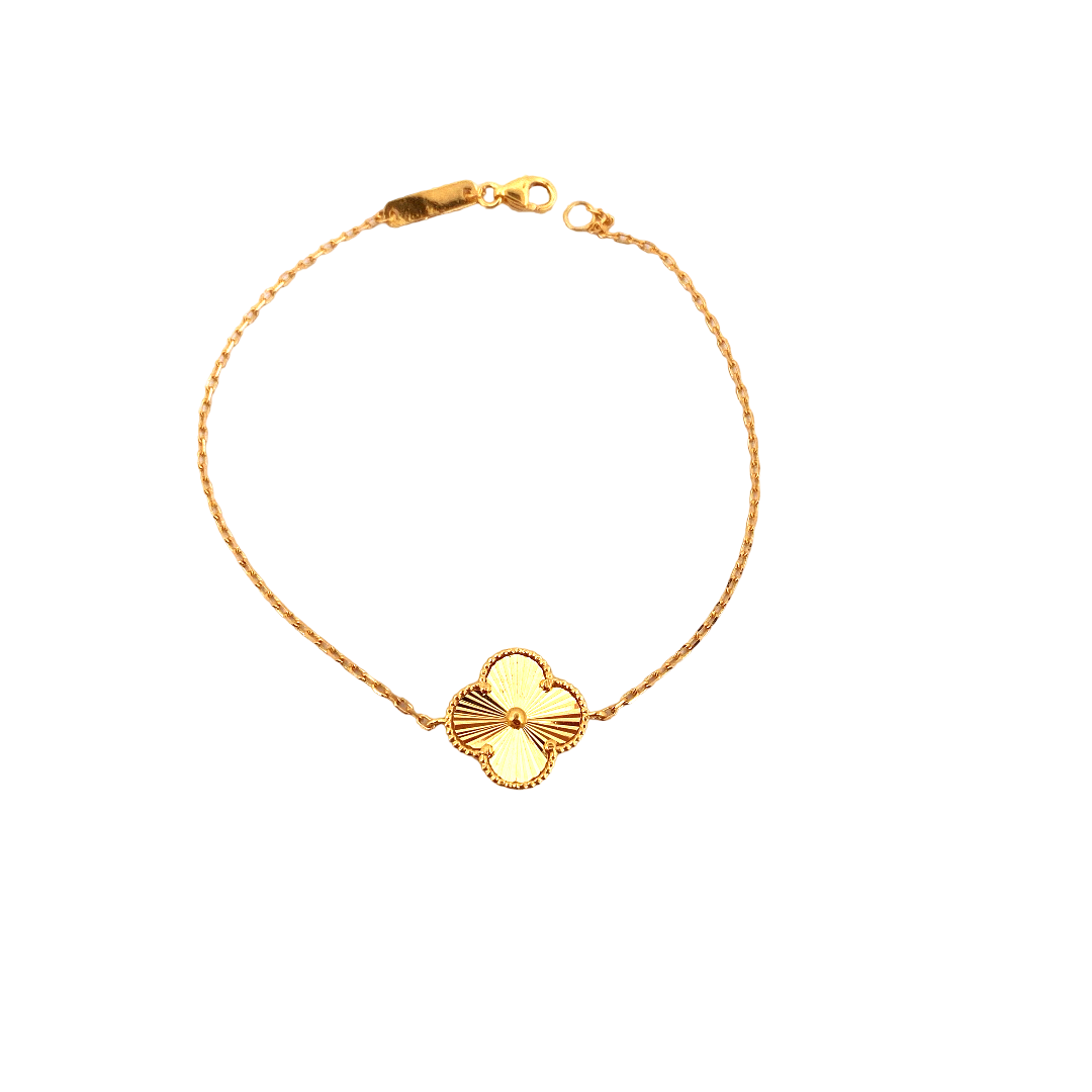 22K Gold Flower Designer Ladies Bracelet
