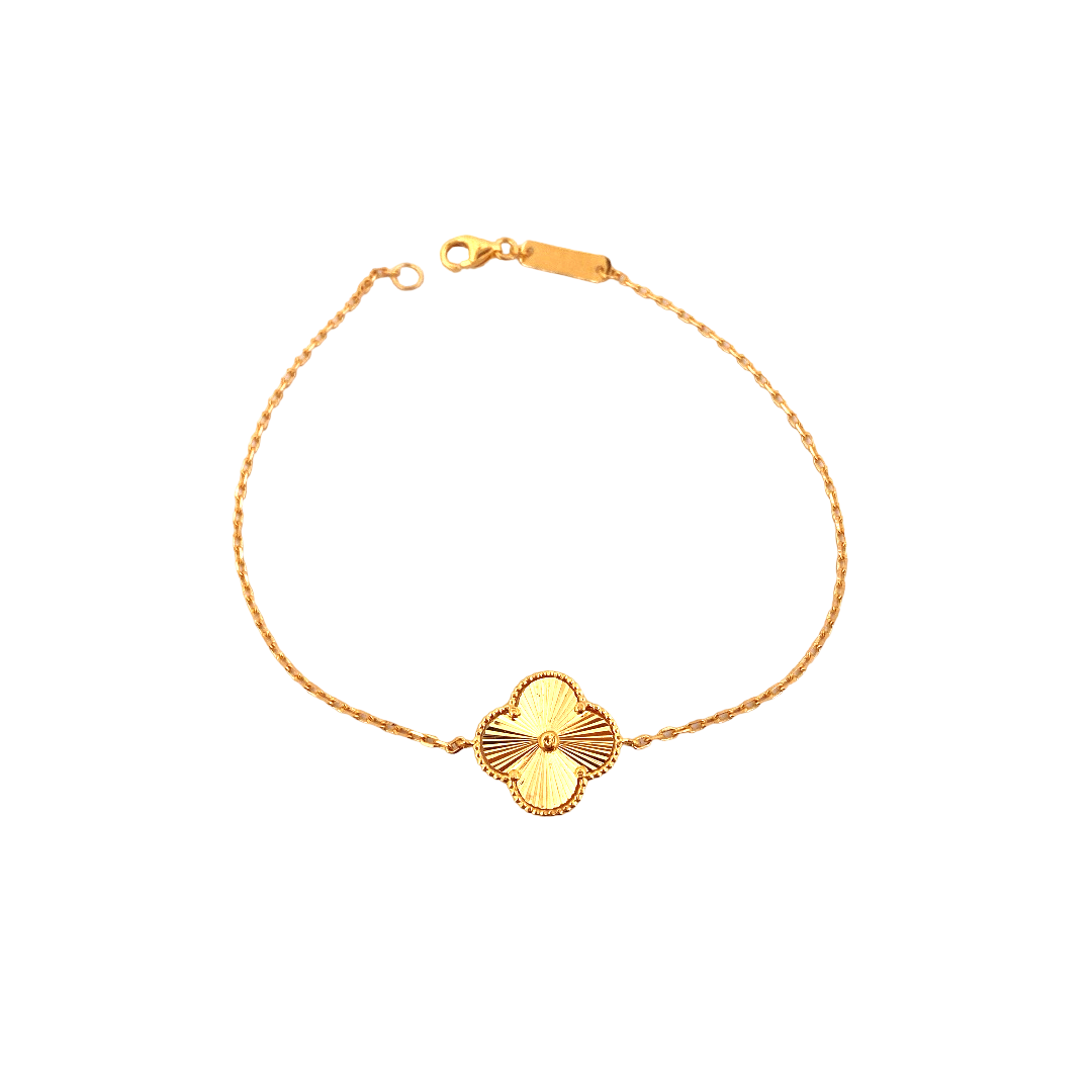 22K Gold Flower Designer Ladies Bracelet