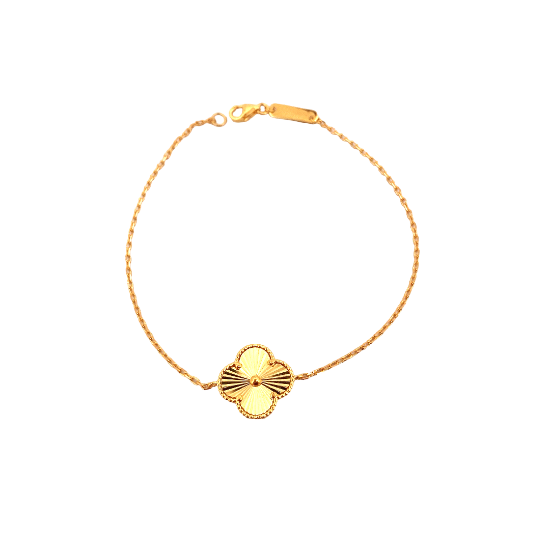 22K Gold Flower Designer Ladies Bracelet