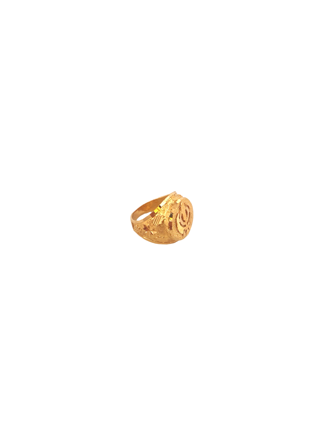 22K Gold Khanda Designer Men's Ring