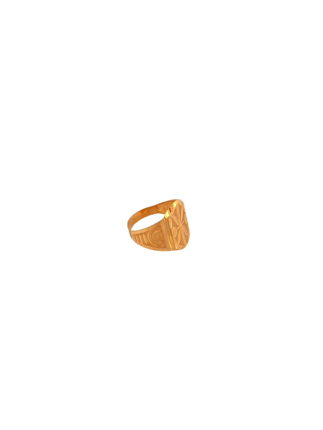 22K Gold Laser Cut Designer Men's Ring