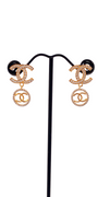 22K Gold CZ Designer Hanging Earrings