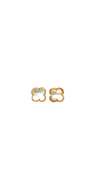 22K Gold Clover Designer Ladies Stud