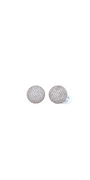 18K White Gold CZ Designer Ladies Stud