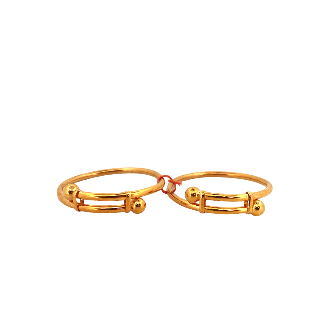 22K Gold 2 Pieces Set Of Baby Bangle