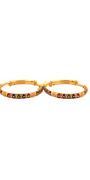 22K Gold Meena Designer 2 Pieces Set Of Baby Bangle